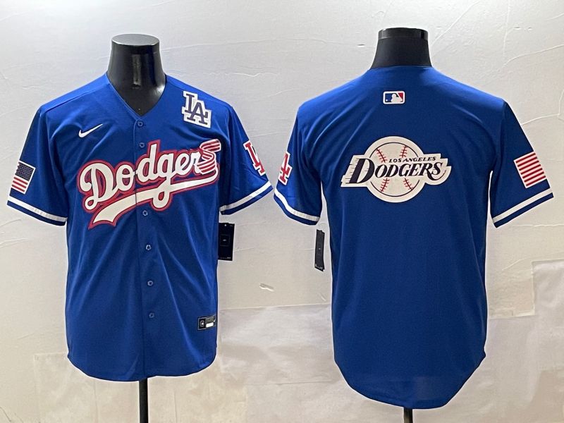 Men Los Angeles Dodgers Blank Blue Second generation Joint Name Nike 2025 MLB Jersey style 34